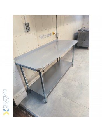 Commercial Stainless Steel Work Table Bottom shelf Upstand 1800x700x900mm | TurcoBazaar WT70180GB