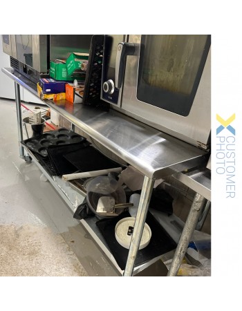 Commercial Mobile Work table Stainless steel Bottom shelf 1800x750x900mm | TurcoBazaar WTG750X1800C