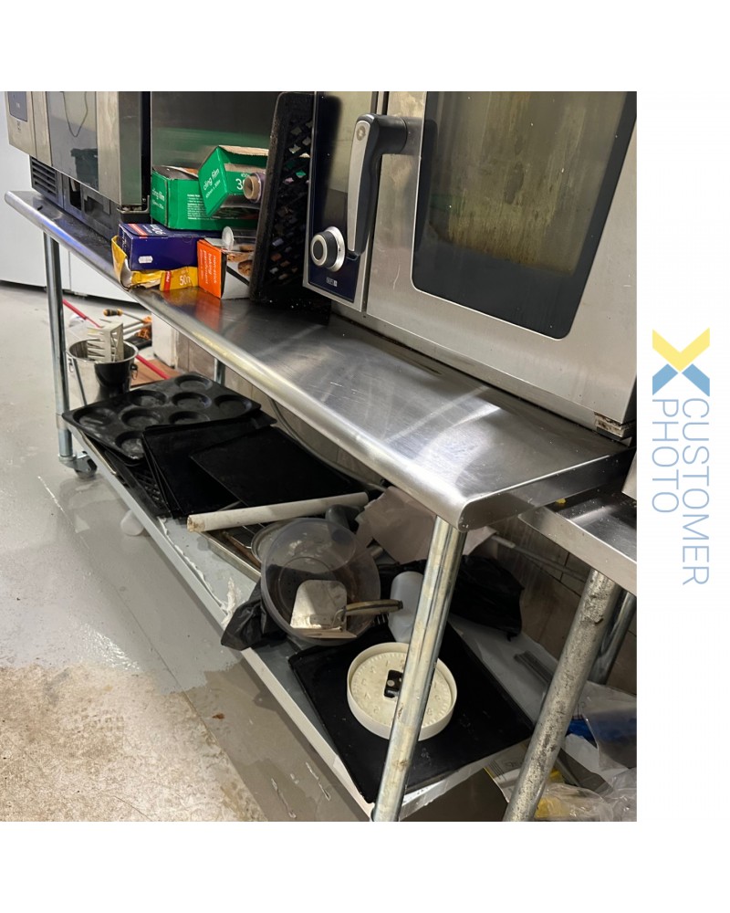 Commercial Mobile Work table Stainless steel Bottom shelf 1800x750x900mm | TurcoBazaar WTG750X1800C