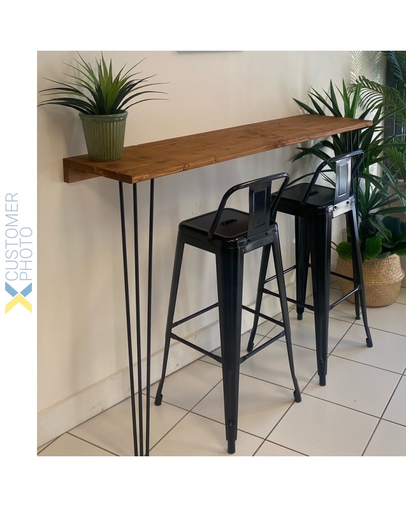 High Bar Stool Steel Black with Backrest Indoors | TurcoBazaar WW62