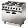 ESLR9C - Lincat Silverlink 600 Electric Free-standing Oven Range - Castors at Rear - 6 Plates - W 900 mm - 16.5 kW [3-Phase]