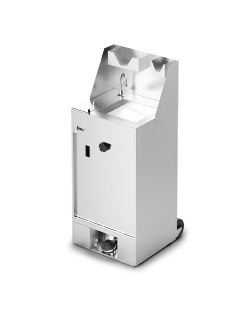 F63/502 - IMC IMClean High Capacity Mobile Hand Wash Station with Splashback, Soap & Paper Towel Holder - W 515mm - 3.0kW F63/502 - IMC IMClean High Capacity Mobile Hand Wash Station with Splashback, Soap & Paper Towel Holder - W 515mm - 3.0kW