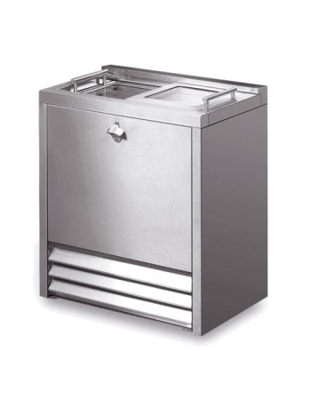 F73/071/SS - IMC BM70 Bottle Cooler [Top Load] - Glass Lid - H 875 mm - W 700 mm - 0.345 kW