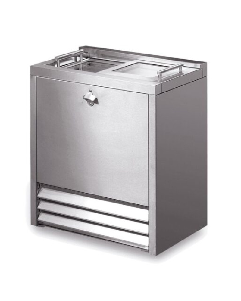 F73/071/SS - IMC BM70 Bottle Cooler [Top Load] - Glass Lid - H 875 mm - W 700 mm - 0.345 kW