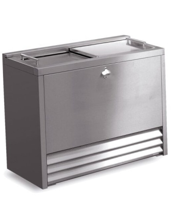 F73/100/SS - IMC BM100 Bottle Cooler [Top Load] - Solid Lid - H 875 mm - W 1000 mm - 0.368 kW