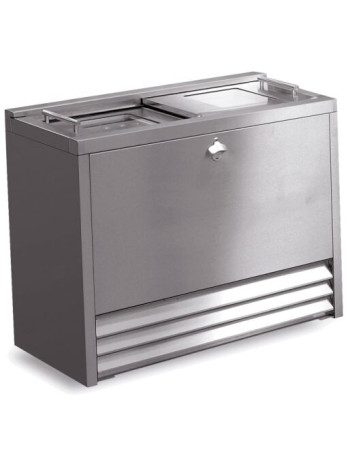 F73/101/SS - IMC BM100 Bottle Cooler [Top Load] - Glass Lid - H 875 mm - W 1000 mm - 0.368 kW