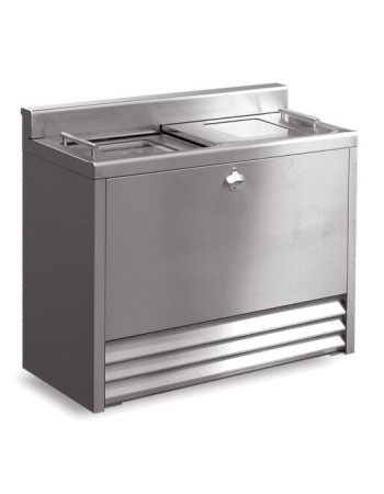 F73/103/SS - IMC BM100 Bottle Cooler [Top Load] - Glass Lid - H 950 mm - W 1000 mm - 0.368 kW [Bartender compatible]