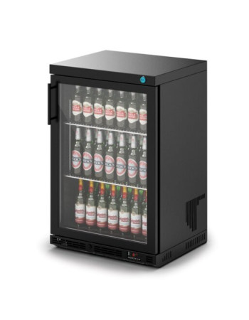 F76/150/B - IMC Ventus V60 Bottle Cooler [Front Load] - Glass Door - Black Painted Frame - H 900 mm - W 600 mm - R290