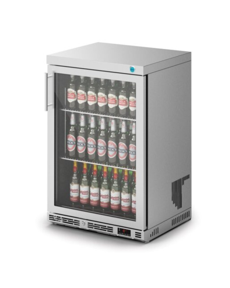 F76/150 - IMC Ventus V60 Bottle Cooler [Front Load] - Glass Door - Stainless Steel Frame - H 900 mm - W 600 mm - R290