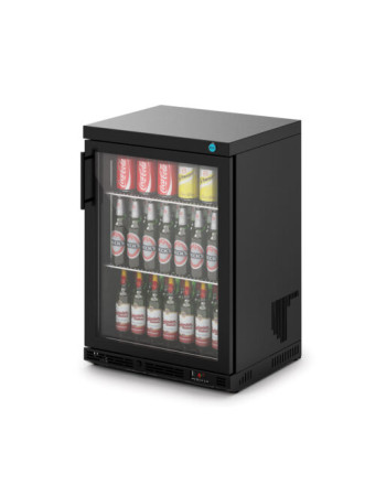 F76/151/B - IMC Ventus V60 Bottle Cooler [Front Load] - Glass Door - Black Painted Frame - H 850 mm - W 600 mm - R290