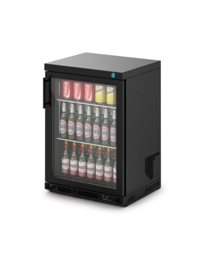 F76/151/B - IMC Ventus V60 Bottle Cooler [Front Load] - Glass Door - Black Painted Frame - H 850 mm - W 600 mm - R290