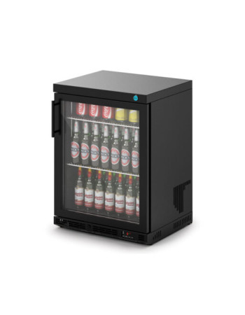 F76/152/B - IMC Ventus V60 Bottle Cooler [Front Load] - Glass Door - Black Painted Frame - H 800 mm - W 600 mm - R290