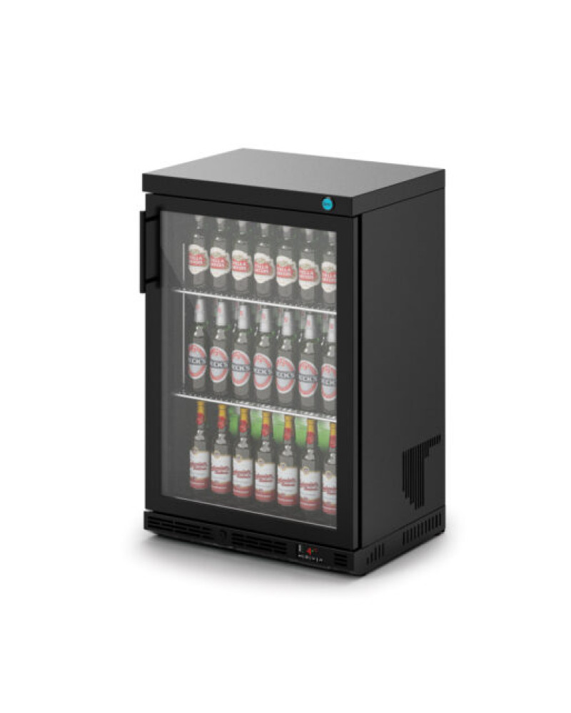 F76/153/B - IMC Ventus V60 Bottle Cooler [Front Load] - Glass Door - Black Painted Frame - H 900 mm - W 600 mm - D 450 mm - R290
