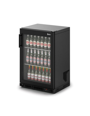 F76/170/B - IMC Ventus V60 Bottle Cooler [Front Load] - Full Front Glass Door - Black Painted Frame - H 900 mm - W 600 mm - R290