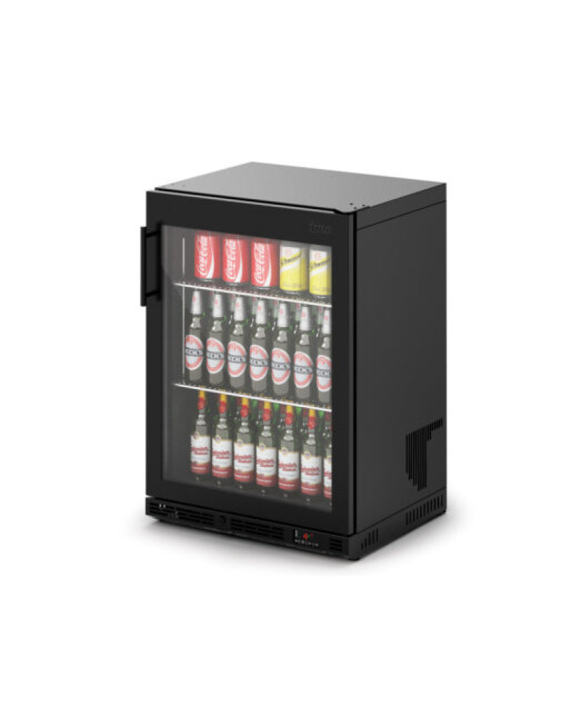 F76/171/B - IMC Ventus V60 Bottle Cooler [Front Load] - Full Front Glass Door - Black Painted Frame - H 850 mm - W 600 mm - R290