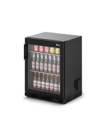 F76/172/B - IMC Ventus V60 Bottle Cooler [Front Load] - Full Front Glass Door - Black Painted Frame - H 800 mm - W 600 mm - R290