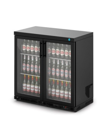 F76/250/B - IMC Ventus V90 Bottle Cooler [Front Load] - Glass Door - Black Painted Frame - H 900 mm - W 900 mm - R290