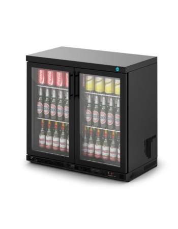 F76/251/B - IMC Ventus V90 Bottle Cooler [Front Load] - Glass Door - Black Painted Frame - H 850 mm - W 900 mm - R290