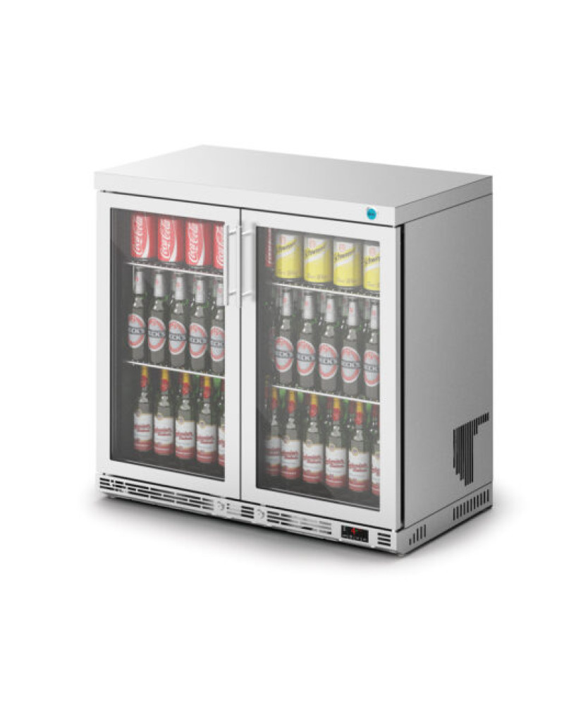 F76/251 - IMC Ventus V90 Bottle Cooler [Front Load] - Glass Door - Stainless Steel Frame - H 850 mm - W 900 mm - R290