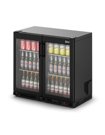 F76/271/B - IMC Ventus V90 Bottle Cooler [Front Load] - Full Front Glass Door - Black Painted Frame - H 850 mm - W 900 mm - R290