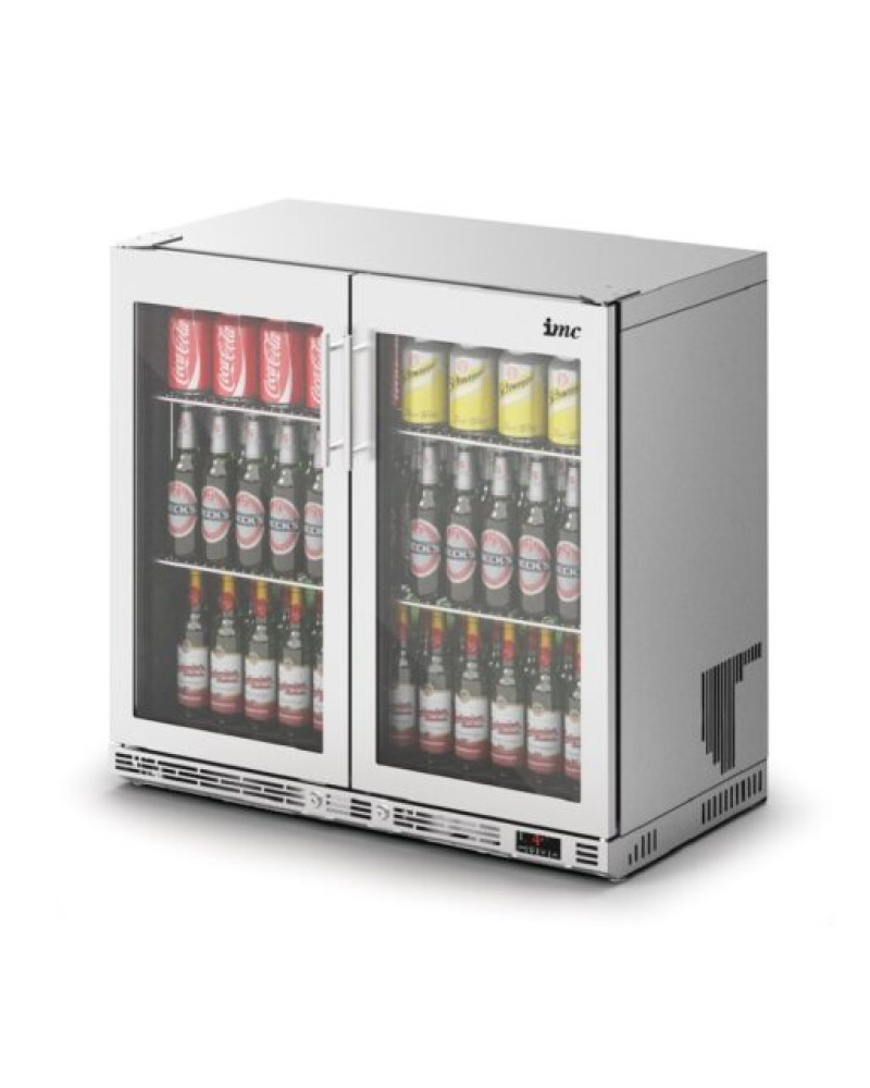 F76/271 - IMC Ventus V90 Bottle Cooler [Front Load] - Full Front Glass Door - Stainless Steel Frame - H 850 mm - W 900 mm - R290