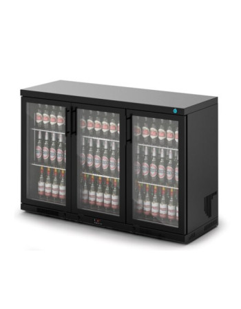 F76/350/B - IMC Ventus V135 Bottle Cooler [Front Load] - Glass Door - Black Painted Frame - H 900 mm - W 1350 mm - R290