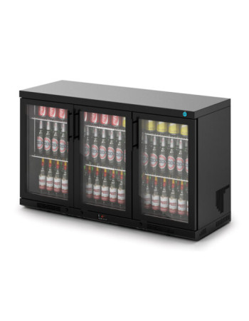 F76/352/B - IMC Ventus V135 Bottle Cooler [Front Load] - Glass Door - Black Painted Frame - H 800 mm - W 1350 mm - R290