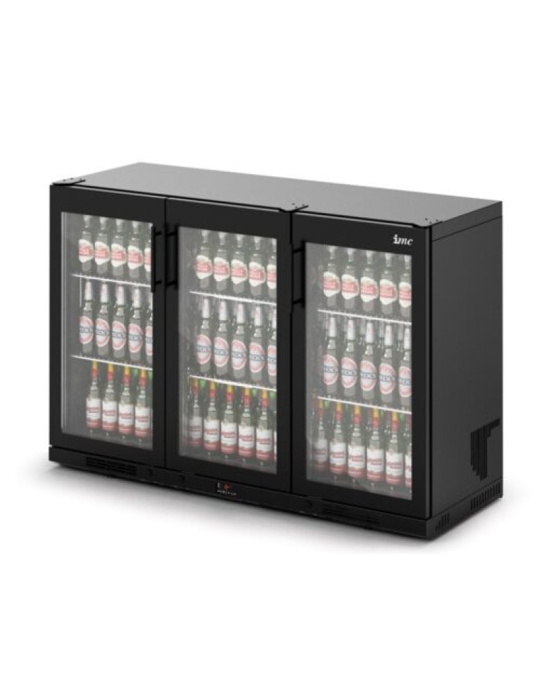 F76/370/B - IMC Ventus V135 Bottle Cooler [Front Load] - Full FrontGlass Door - Black Painted Frame - H 900 mm - W 1350 mm - R290