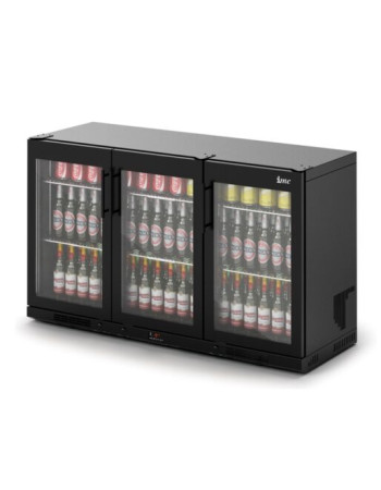 F76/372/B - IMC Ventus V135 Bottle Cooler [Front Load] - Full Front Glass Door - Black Painted Frame - H 800 mm - W 1350 mm - R290