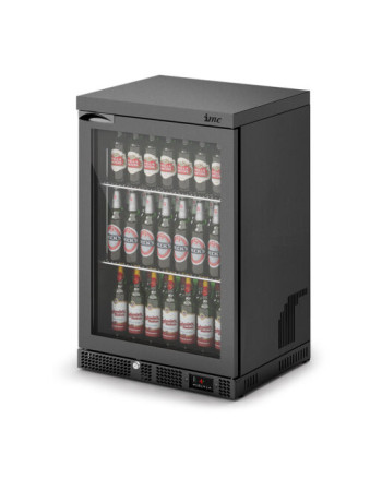 F77/150/B - IMC Mistral M60 Bottle Cooler [Front Load] - Glass Door - Black Painted Frame - H 900 mm - W 600 mm - 0.225 kW