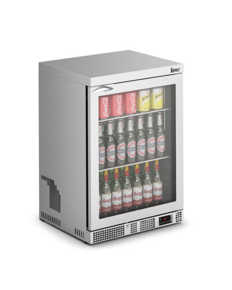 F77/151 - IMC Mistral M60 Bottle Cooler [Front Load] - Glass Door - Stainless Steel Frame - H 850 mm - W 600 mm - 0.225 kW