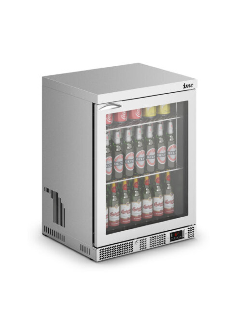 F77/152 - IMC Mistral M60 Bottle Cooler [Front Load] - Glass Door - Stainless Steel Frame - H 800 mm - W 600 mm - 0.225 kW