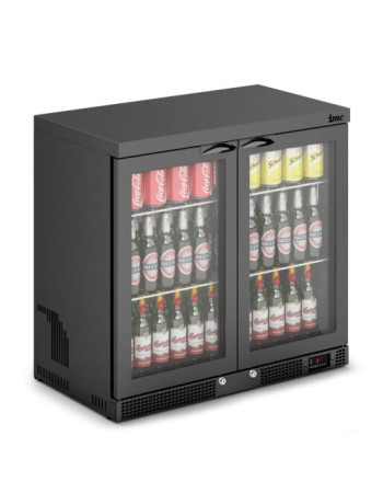 F77/251/B - IMC Mistral M90 Bottle Cooler [Front Load] - Glass Door - Black Painted Frame - H 850 mm - W 900 mm - 0.46 kW