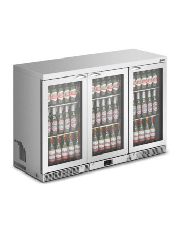 F77/350 - IMC Mistral M135 Bottle Cooler [Front Load] - Glass Door - Stainless Steel Frame - H 900 mm - W 1350 mm - 0.357 kW