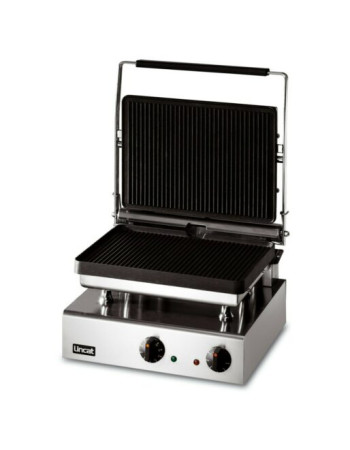 GG1P - Lincat Lynx 400 Electric Counter-top Heavy Duty Panini Grill - Ribbed Upper & Lower Plates - W 395 mm - 3.0 kW GG1P - Lincat Lynx 400 Electric Counter-top Heavy Duty Panini Grill - Ribbed Upper & Lower Plates - W 395 mm - 3.0 kW