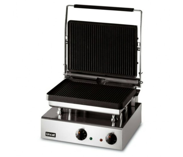 GG1P - Lincat Lynx 400 Electric Counter-top Heavy Duty Panini Grill - Ribbed Upper & Lower Plates - W 395 mm - 3.0 kW