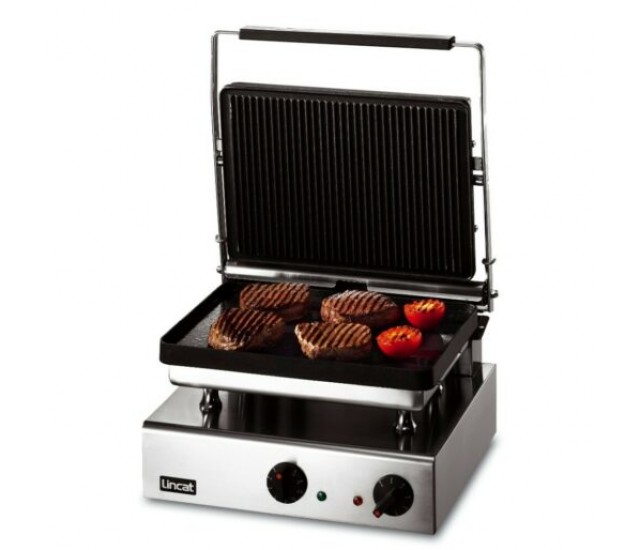GG1R - Lincat Lynx 400 Electric Counter-top Heavy Duty Ribbed Grill - Ribbed Upper & Smooth Lower Plates - W 395 mm - 3.0 kW