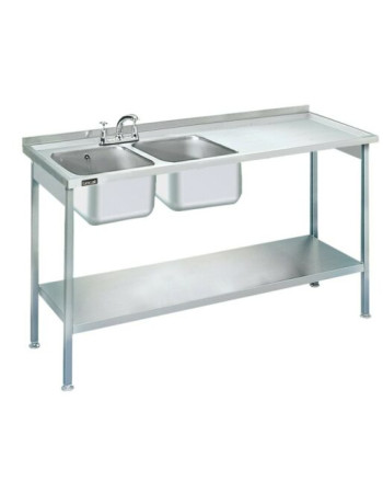 L884 R/H - Lincat Built-in Sink Unit - Double Sink - Right-Hand Drainer - W 1500 mm L884 R/H - Lincat Built-in Sink Unit - Double Sink - Right-Hand Drainer - W 1500 mm