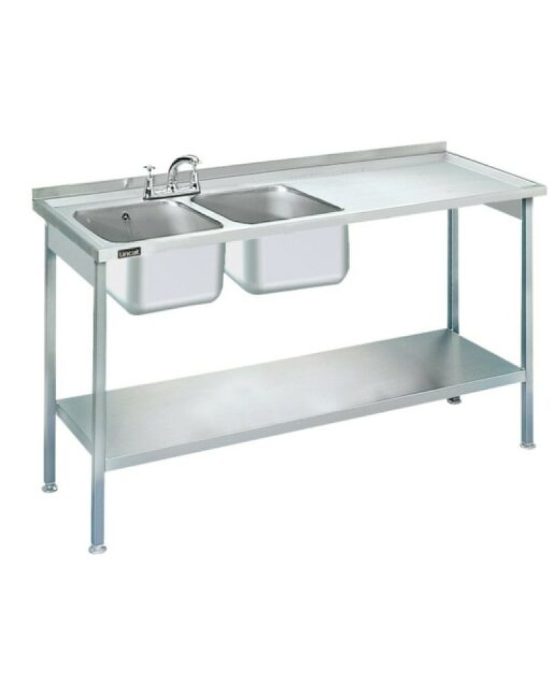 L884 R/H - Lincat Built-in Sink Unit - Double Sink - Right-Hand Drainer - W 1500 mm L884 R/H - Lincat Built-in Sink Unit - Double Sink - Right-Hand Drainer - W 1500 mm