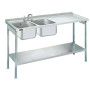 L884 R/H - Lincat Built-in Sink Unit - Double Sink - Right-Hand Drainer - W 1500 mm L884 R/H - Lincat Built-in Sink Unit - Double Sink - Right-Hand Drainer - W 1500 mm