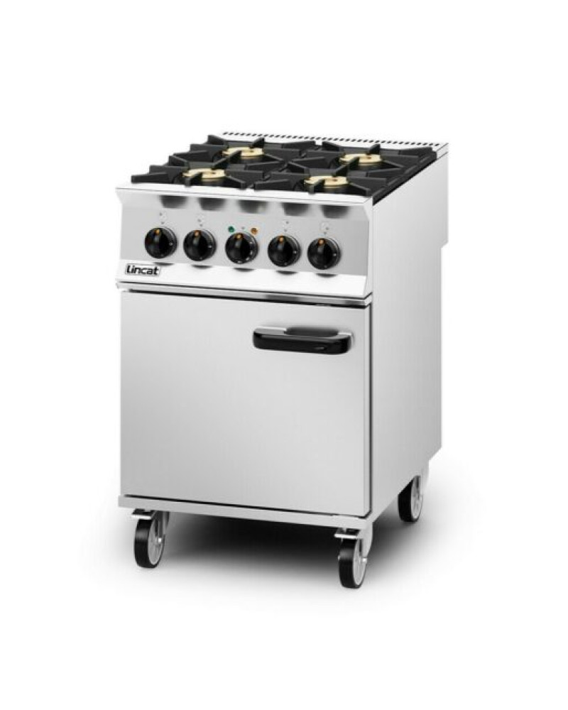 OD8006/N - Lincat Opus 800 Dual Fuel [Natural Gas] Free-standing Oven Range - 4 Burners - W 600 mm - 30.0 kW