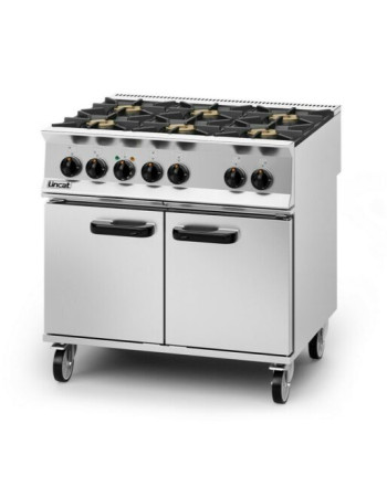 OD8007/N - Lincat Opus 800 Dual Fuel [Natural Gas] Free-standing Oven Range - 6 Burners - W 900 mm - 45.0 kW