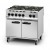 OD8007/N - Lincat Opus 800 Dual Fuel [Natural Gas] Free-standing Oven Range - 6 Burners - W 900 mm - 45.0 kW