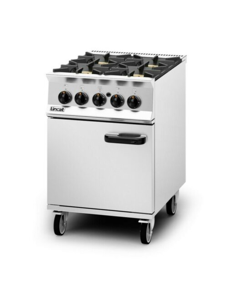 OG8001/N - Lincat Opus 800 Natural Gas Free-standing Oven Range - 4 Burners - W 600 mm - 36.8 kW OG8001/N - Lincat Opus 800 Natural Gas Free-standing Oven Range - 4 Burners - W 600 mm - 36.8 kW