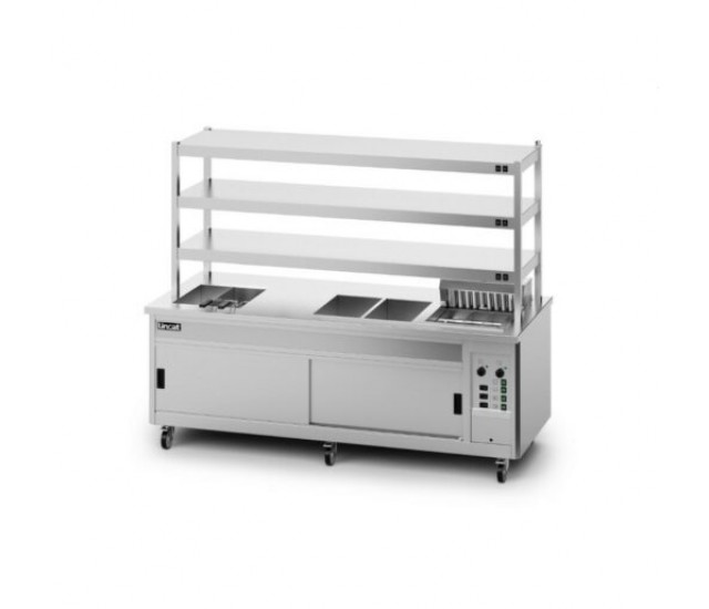 P10SP6PT - Lincat Panther SuperPass Series Free-standing Hot Cupboard - Bain Marie Top - W 2400 mm - 16.52 kW