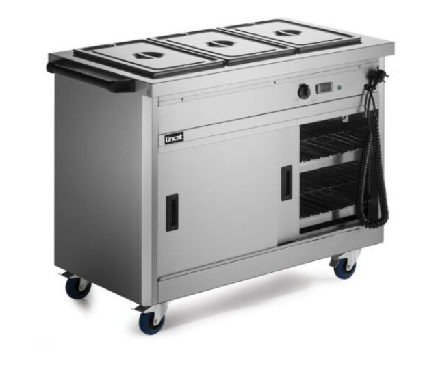P6B3 - Lincat Panther 670 Series Free-standing Hot Cupboard - Bain Marie Top - 3GN - W 1205 mm - 2.8 kW