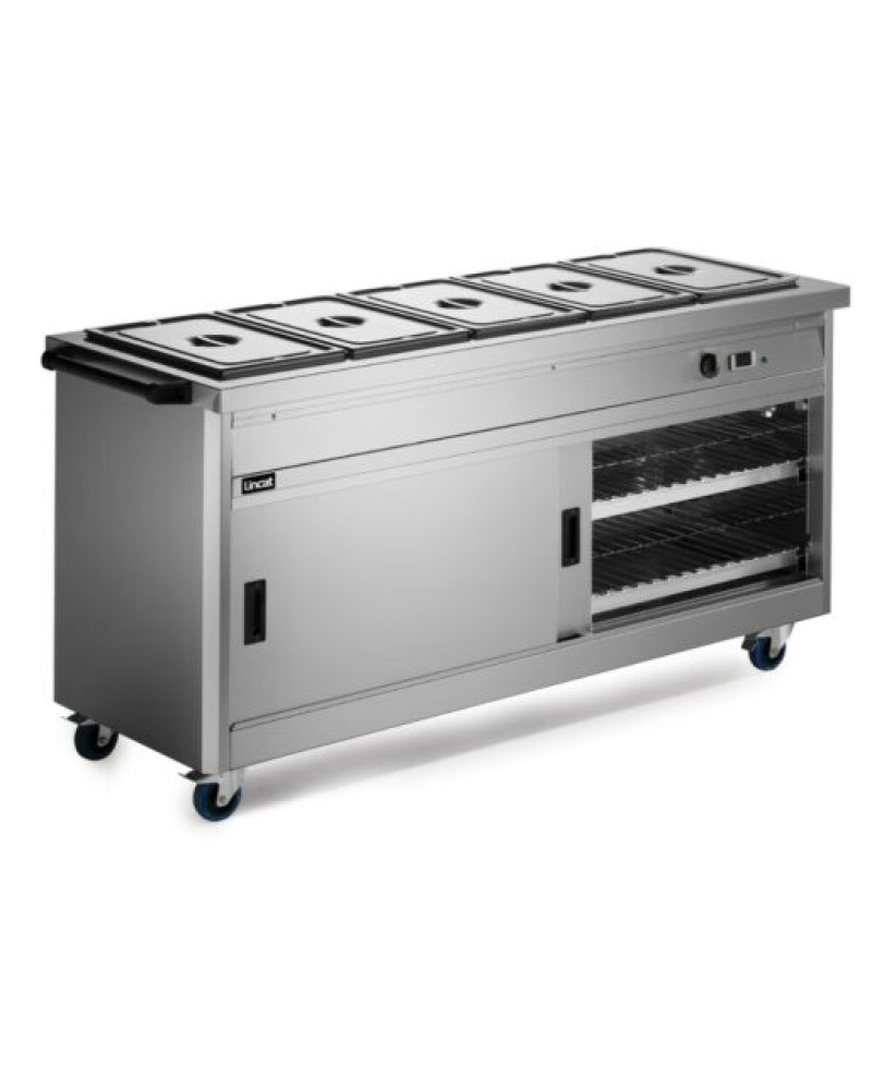 P6B5 - Lincat Panther 670 Series Free-standing Hot Cupboard - Bain Marie Top - 5GN - W 1855 mm - 5.2 kW P6B5 - Lincat Panther 670 Series Free-standing Hot Cupboard - Bain Marie Top - 5GN - W 1855 mm - 5.2 kW