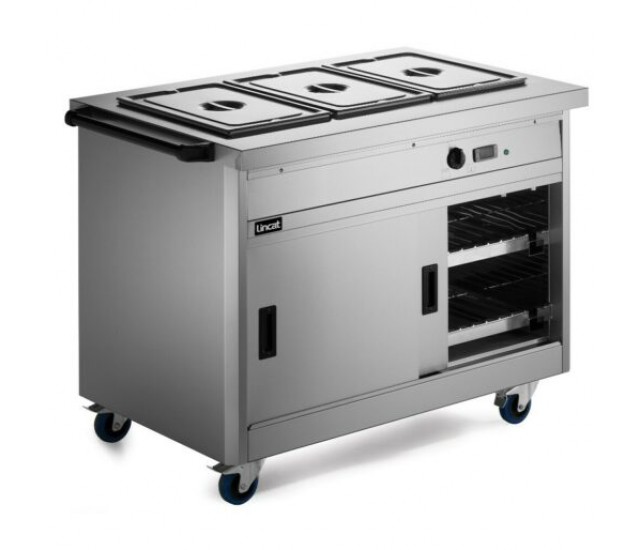 P8B3 - Lincat Panther 800 Series Free-standing Hot Cupboard - Bain Marie Top - 3GN - W 1205 mm - 2.8 kW