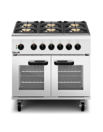 PHDR01/N - Lincat Phoenix Dual Fuel Natural Gas Free-standing Oven Range - 6-Zone - W 900 mm - 36kW [Gas] - 6kW [Electric]