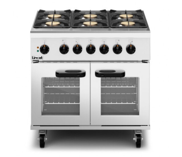 PHDR01/N - Lincat Phoenix Dual Fuel Natural Gas Free-standing Oven Range - 6-Zone - W 900 mm - 36kW [Gas] - 6kW [Electric]